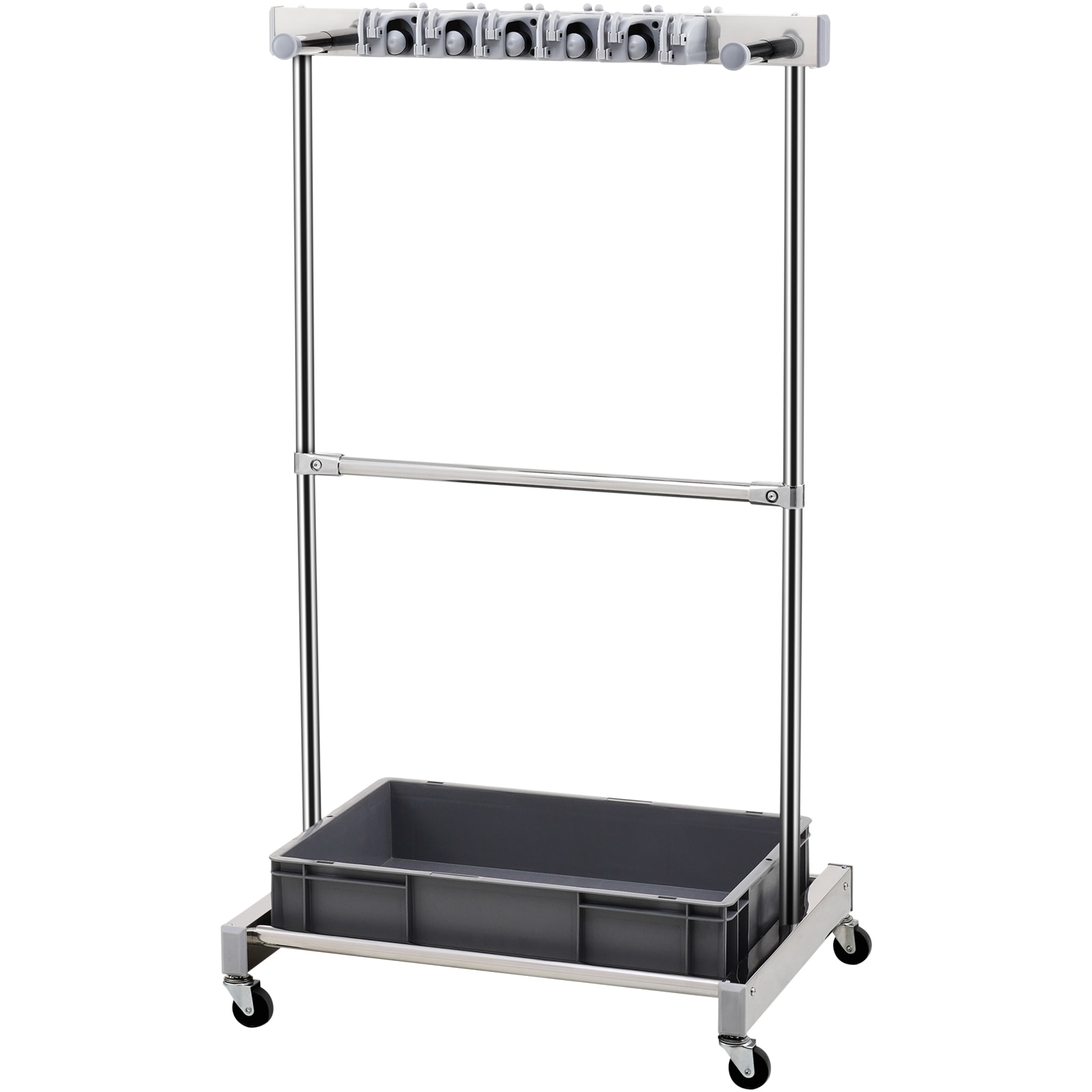 Garden Tool Organiser With Wheels For Garage Storage Rack_voghion.com